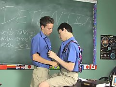 Big long curved twink cock and twinks scared into gay sex at Teach Twinks