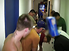 They got these two guys that are trying to get into their frat, and they completely humiliate them group fuck gay