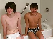 When Aron needs to cum, Angel sucks his pecker a bit before taking his sperm in his mouth his first gay sex - at Boy Feast!