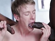 Young white guy likes sucking black cock...