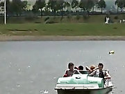 Four uninitiated gay men are enjoying a nice  at the lake gay outdoors florida brevar