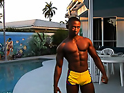 "Hey there honcho, is that a dumbbell in your swimming trunks or are you just gratified to see me" teen boys black