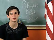 We start off hearing where Skyelr Bleu is from and what he likes best round his hometown gay twinks hardcore at Teach Twinks